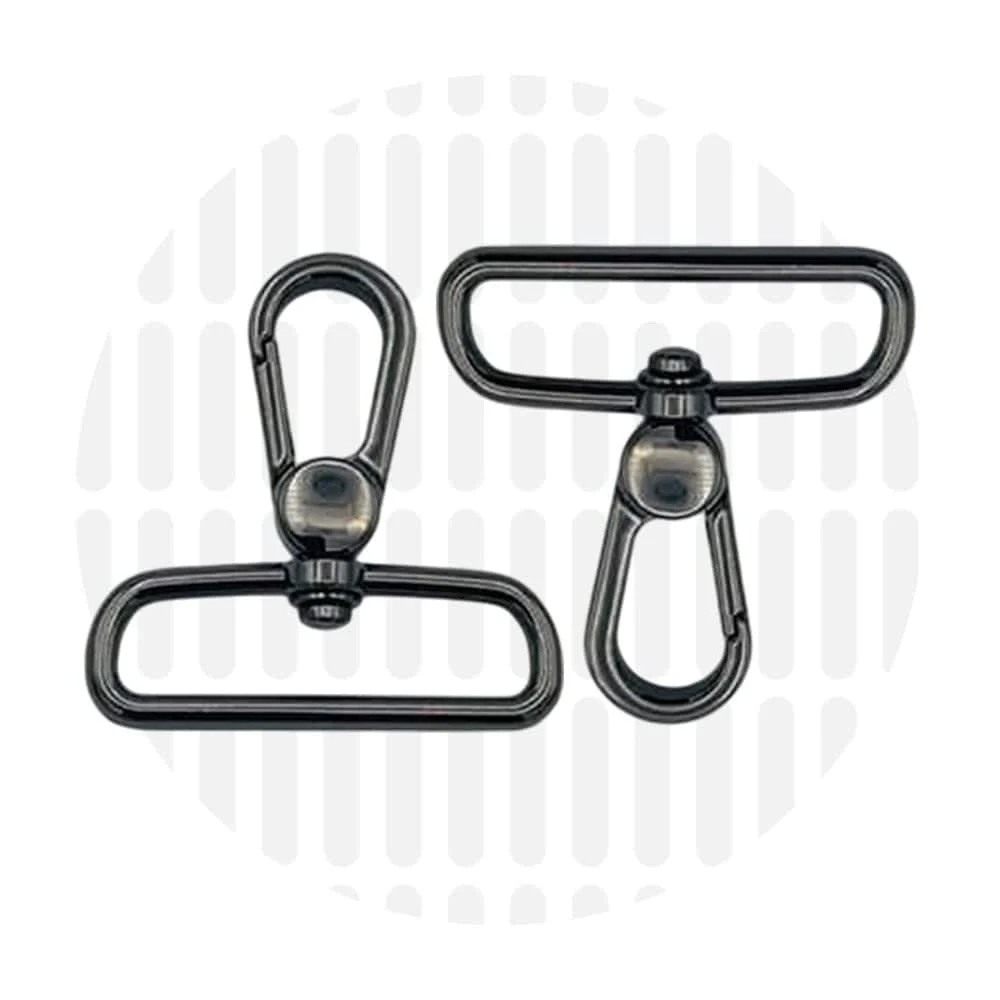 Karabiner 38 mm 2er-Set - Schwarz Nickel - ZipperZoo - 113-1338-GU-02