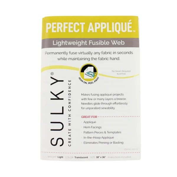Lightweight Fusible Web - Perfect Appliqué - Bügelvlieseinlage für Applikationen - Sulky