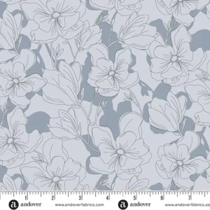 Andover Fabrics - Color Me Whispered - Magnolia Veil Grey - 10068-C
