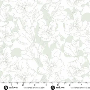 Andover Fabrics - Color Me Whispered - Magnolia Veil Sage - 10068-G