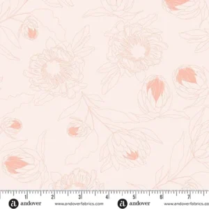 Andover Fabrics - Color Me Whispered - Protea Whisper Salmon - 10070-LO