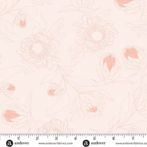 Andover Fabrics - Color Me Whispered - Protea Whisper Salmon - 10070-LO