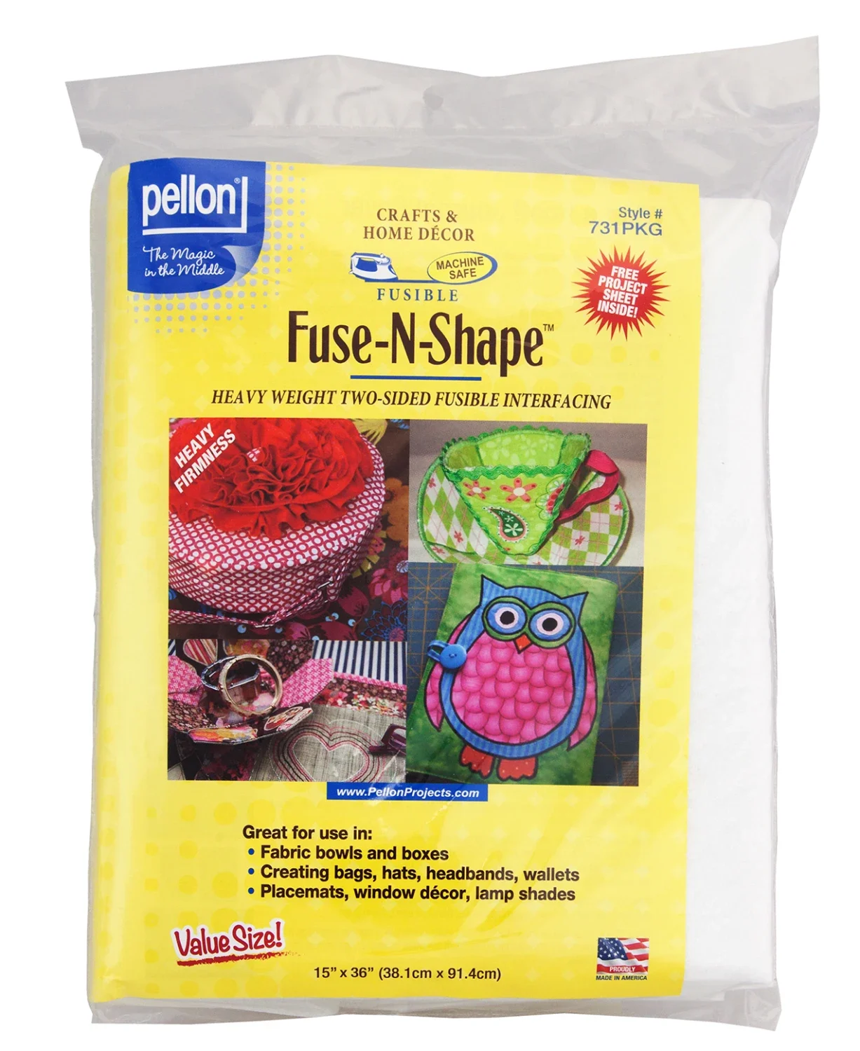 Fuse-N-Shape - Heavy-Weight Two-Sided - 15" x 36" - Pellon