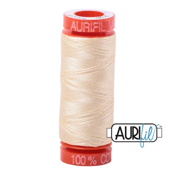 Baumwoll-Garn - Aurifil - 50wt/200m - Butter - 2123 - BMK50SP200-2123