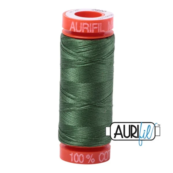 Baumwoll-Garn - Aurifil - 50wt/200m - Very Dark Grass Green - 2890