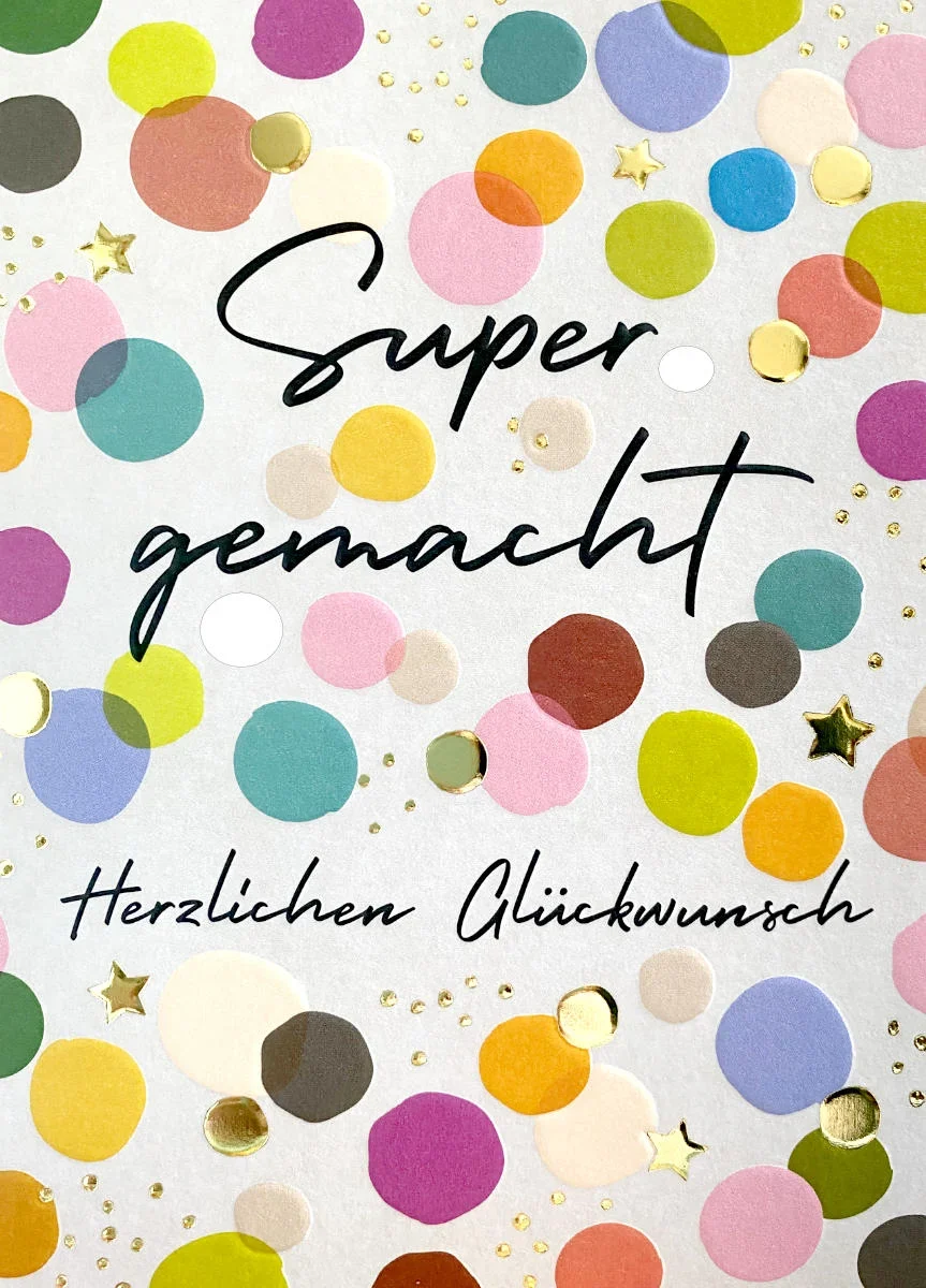 Grußkarte - Super gemacht - Herzlichen Glückwunsch - TA-AU24