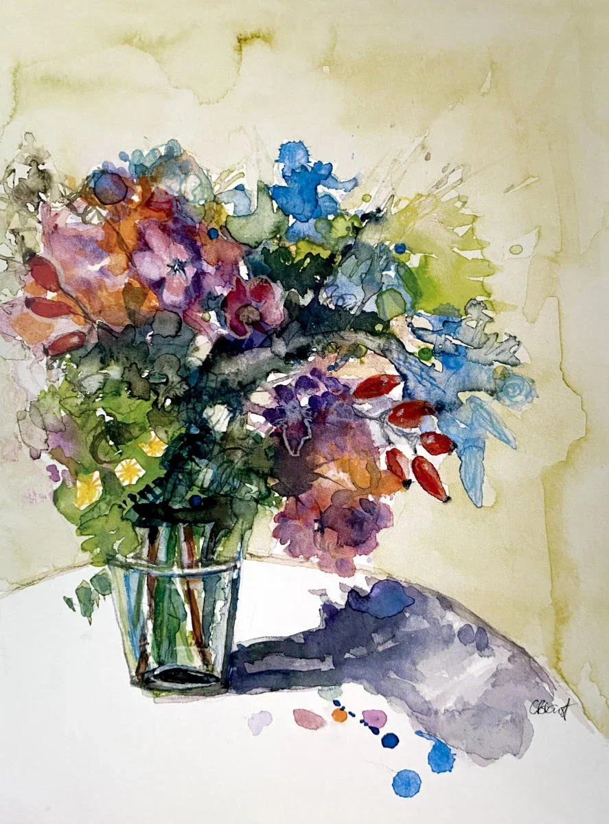 Grußkarte - Gartenblumenstrauß von Claudia Brandt - pr8228