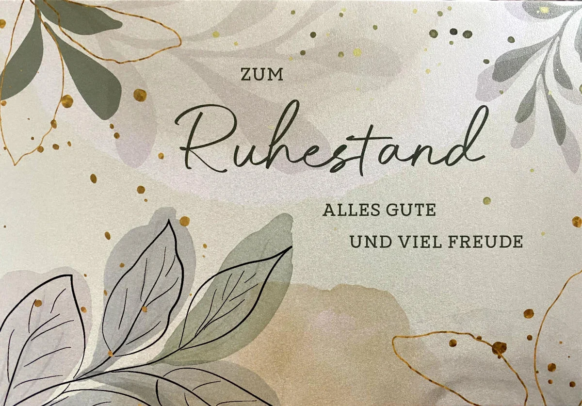 Grußkarte - Zum Ruhestand alles Gute und viel Freude - 802919