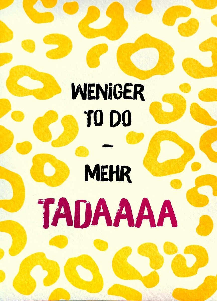 Postkarte - Weniger To Do, mehr Tadaaaa - Neon Notes - PV7532
