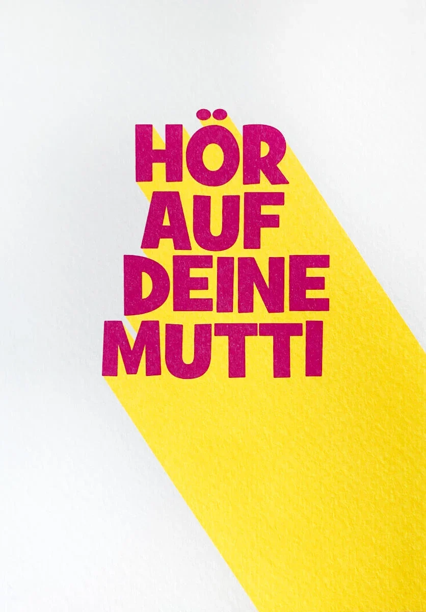 Postkarte - Hör auf deine Mutti - Neon Notes - PV7530