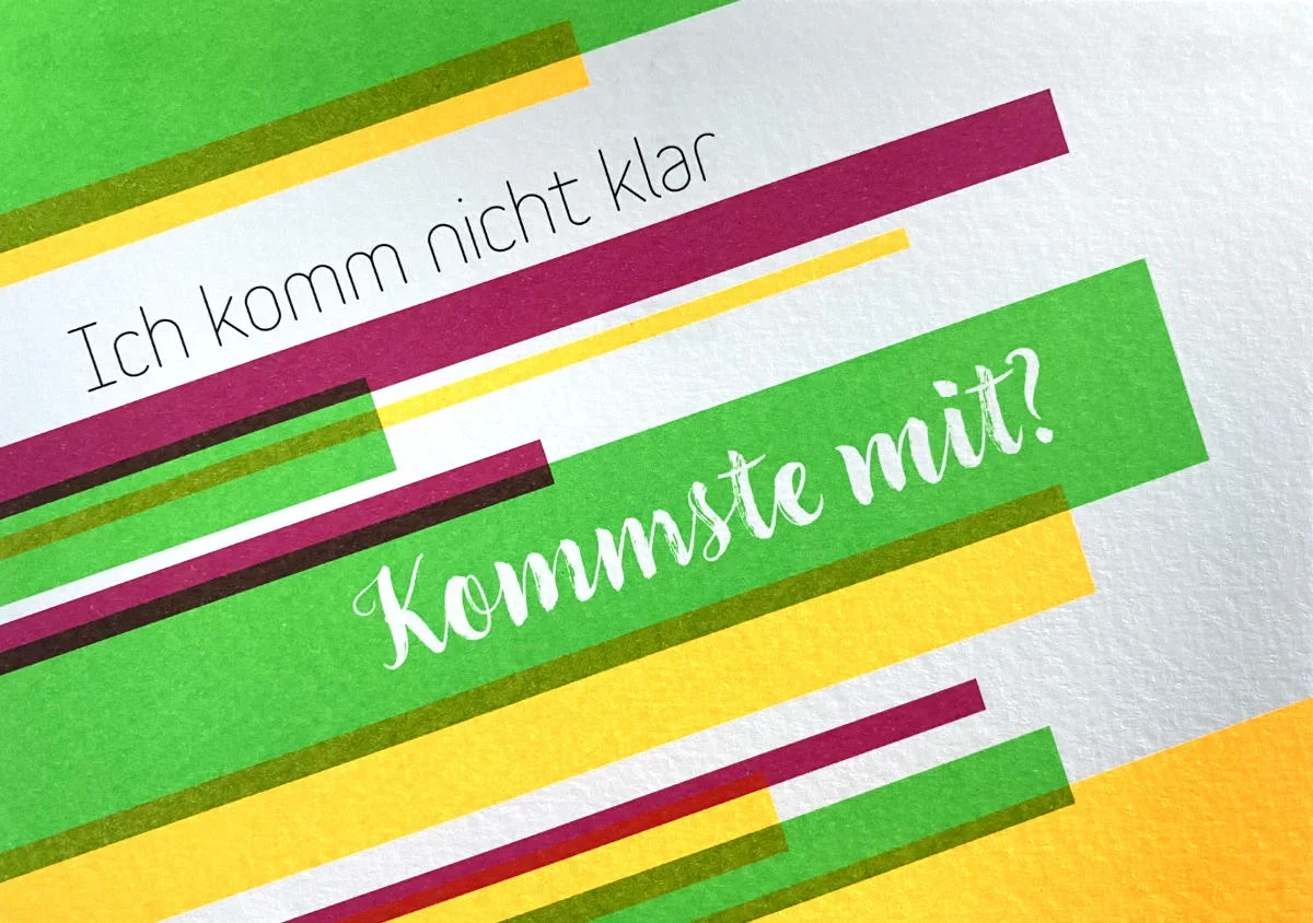 Postkarte - Ich komm nicht klar - Neon Notes - PV7523