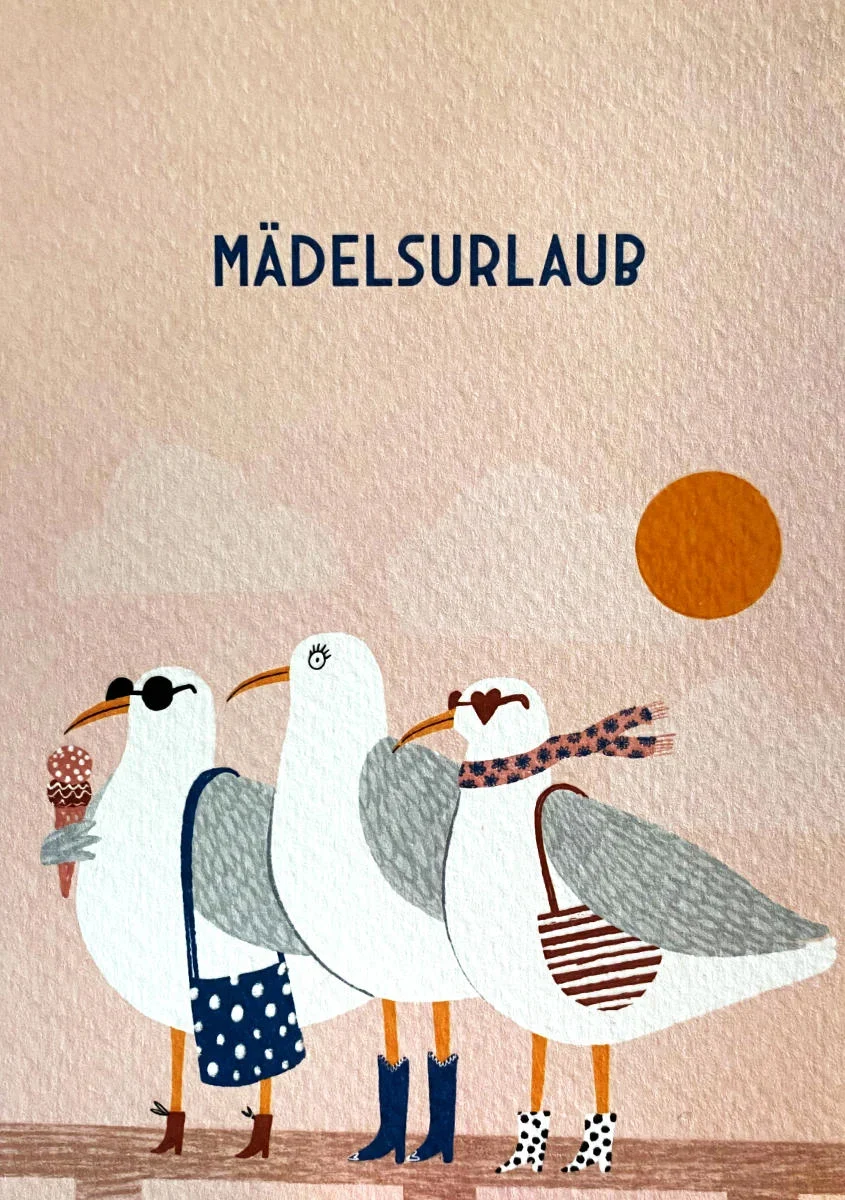 Postkarte - Mädelsurlaub - Möwen - PV7468