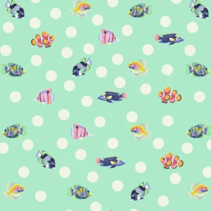 Floral Reef - School Crossing Seafoam - Tula Pink - FreeSpirit Fabrics - PWTP268.SEAFOAM