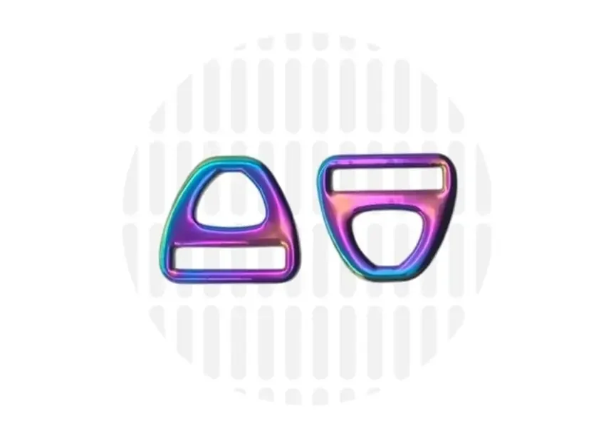 D-Ringe Triangle - 25 mm - Rainbow - ZipperZoo