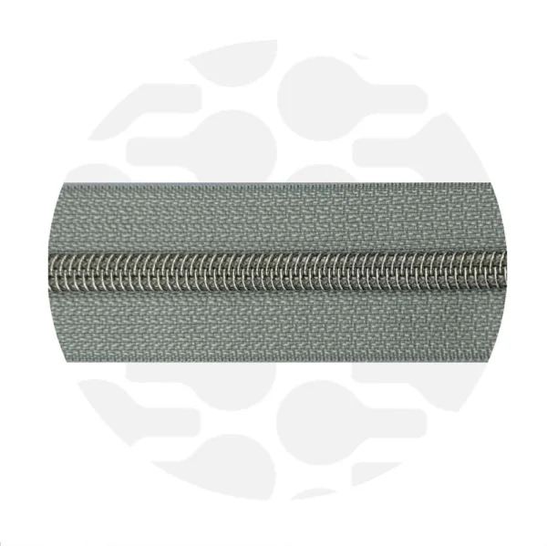 Endlos-Reißverschluss #5 - Silver Grey / Nickel - 1-Meter-Zuschnitt - ZipperZoo