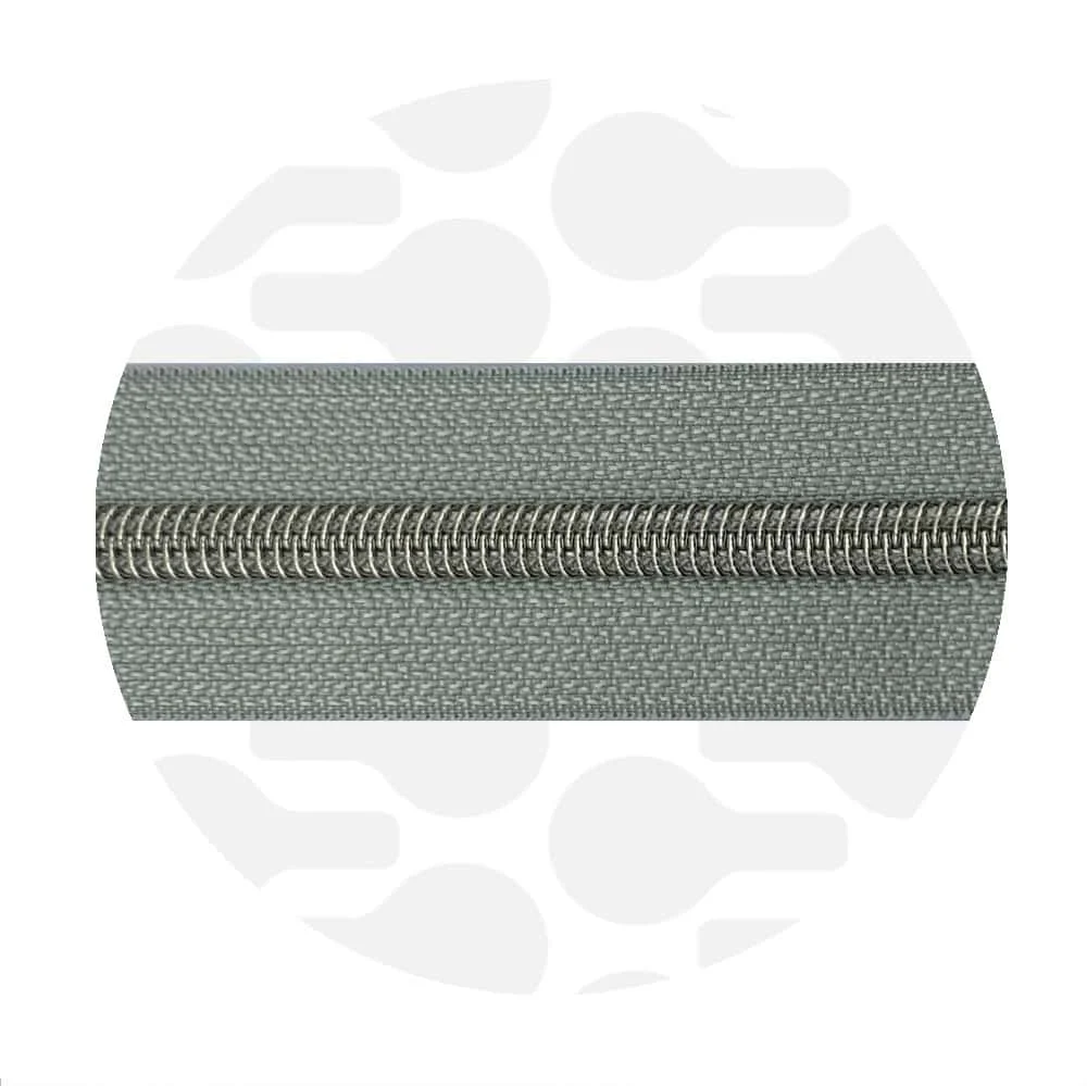 Endlos-Reißverschluss #5 - Silver Grey / Nickel - 1-Meter-Zuschnitt - ZipperZoo