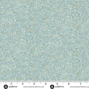 Charmed - Scroll Teal - Makower - MU-201-T