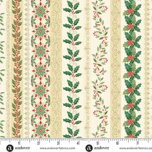Adorn - Garland Stripe Cream - Makower - MU-218-Q