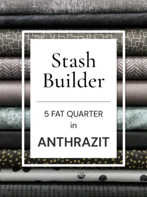 Stash Builder "Anthrazit / Schwarz" - 5er Fat Quarter Set
