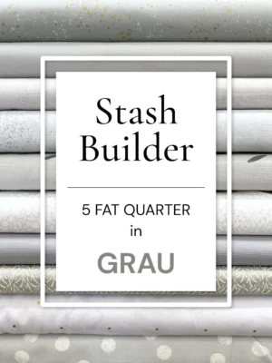Stash Builder "Grau" - 5er Fat Quarter Set