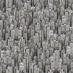 Sketchbook Prints - City Taupe - Jason Yenter - In the Beginning Fabrics - 5SK-1
