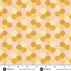 Sunset Cottage - Hexie Blossom Yellow - Andover - 10275-Y