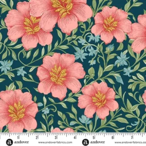 Sparrow Falls - Luscious Garden Deep Prussian - Andover - 10387-B