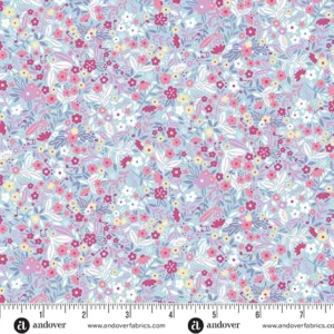 Dance Class - Floral Blue - Makower - MU-243-B
