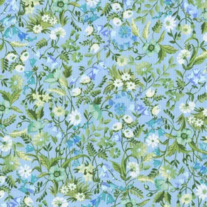 Fabric Market - Mixed Flowers Sky - Robert Kaufman - FLHD-24139-63